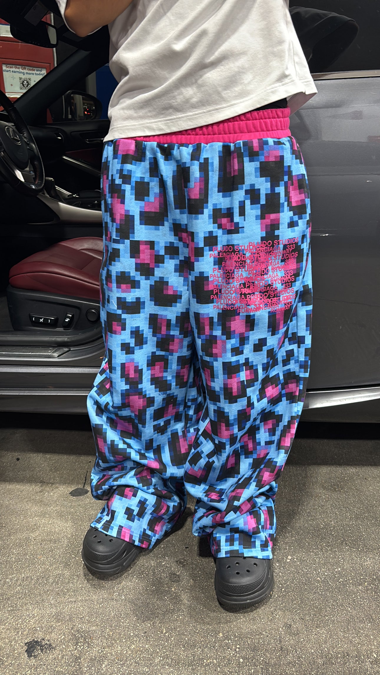 Glitched Leopard Sweats