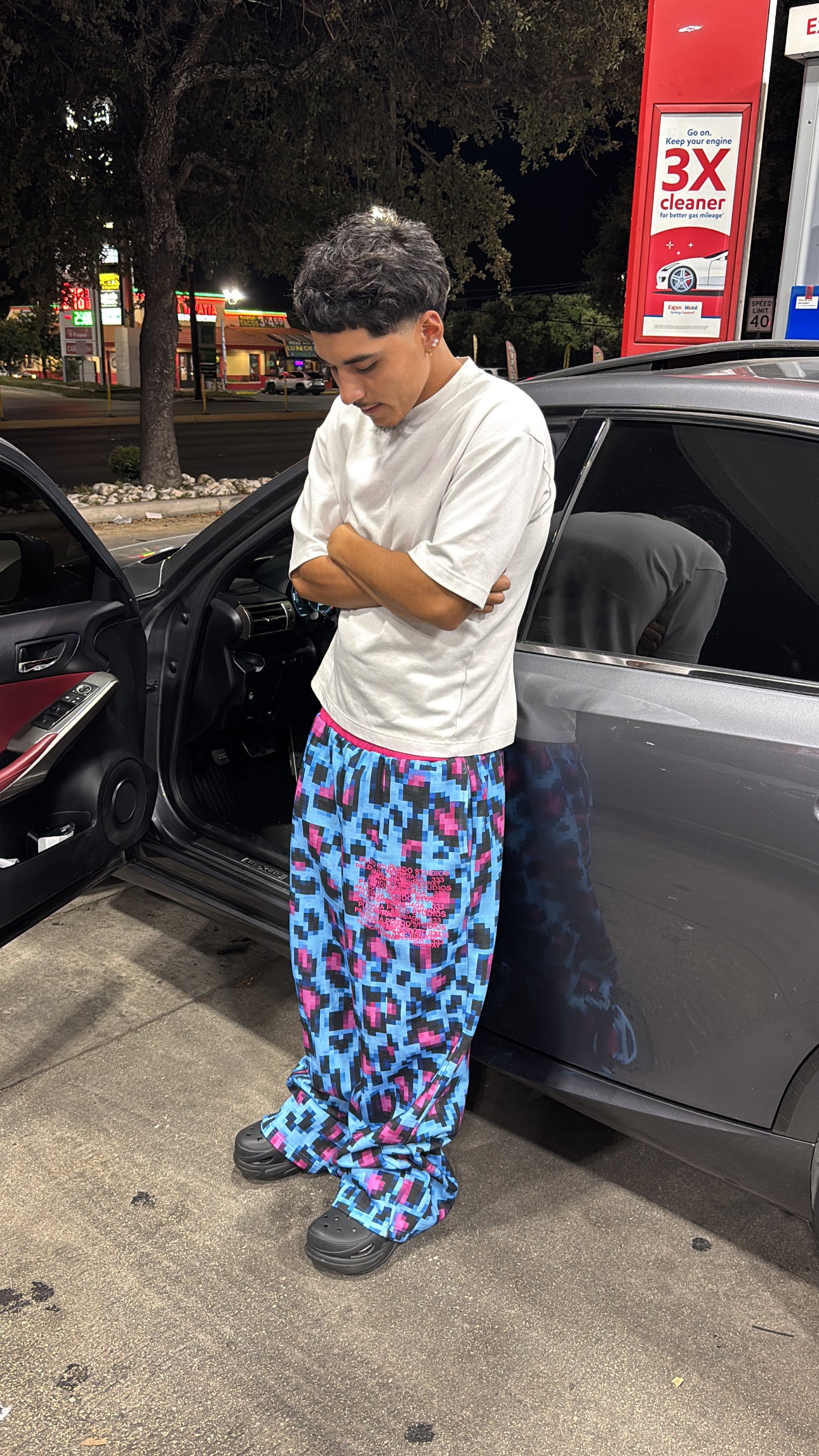 Glitched Leopard Sweats